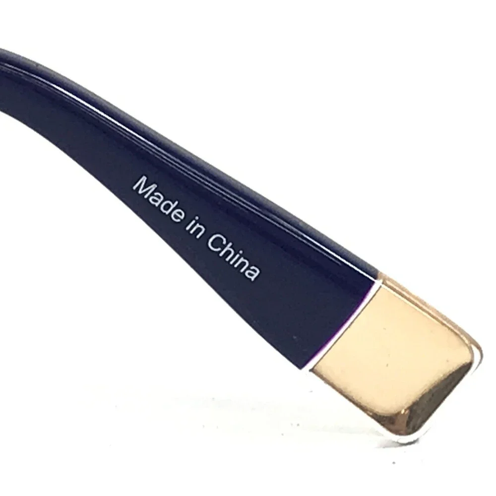 Furla Eyeglasses Frame VFU672 COL.0931 Blue Horn Gold Cat Eye Full Rim 51-19-135